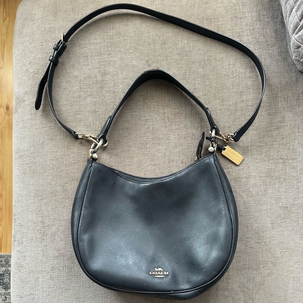 Coach Black Leather Women's Bag